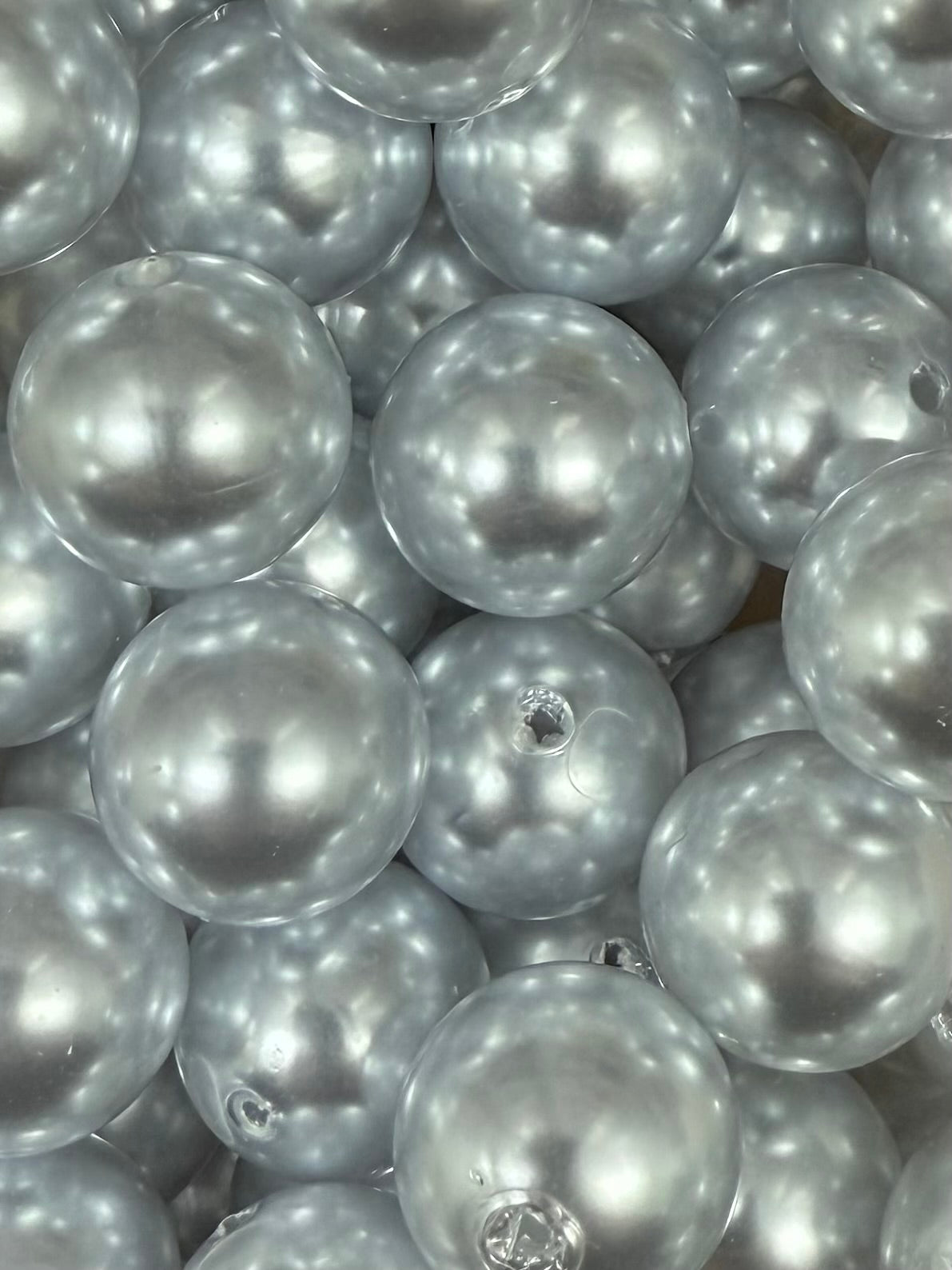 Cloudy Grey High Gloss 20mm Acrylic Bead