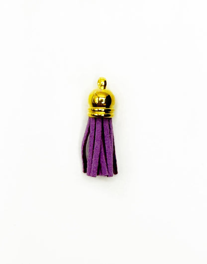 Small Gold Hardware Leather Tassels