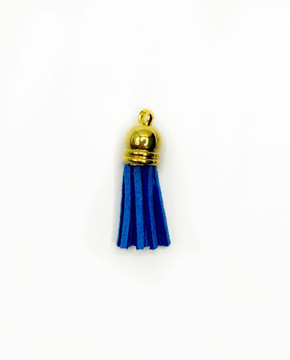 Small Gold Hardware Leather Tassels