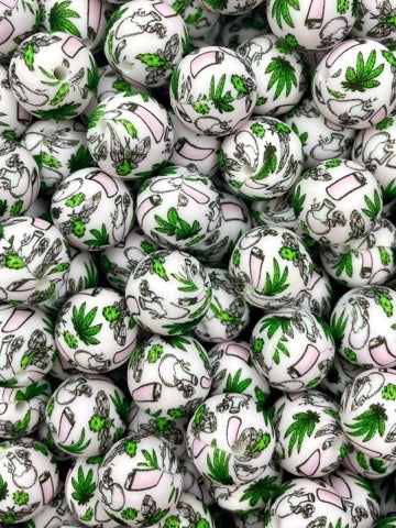 Création CTS : Puff, Puff, Pass Imprimé Perle de 15 mm 