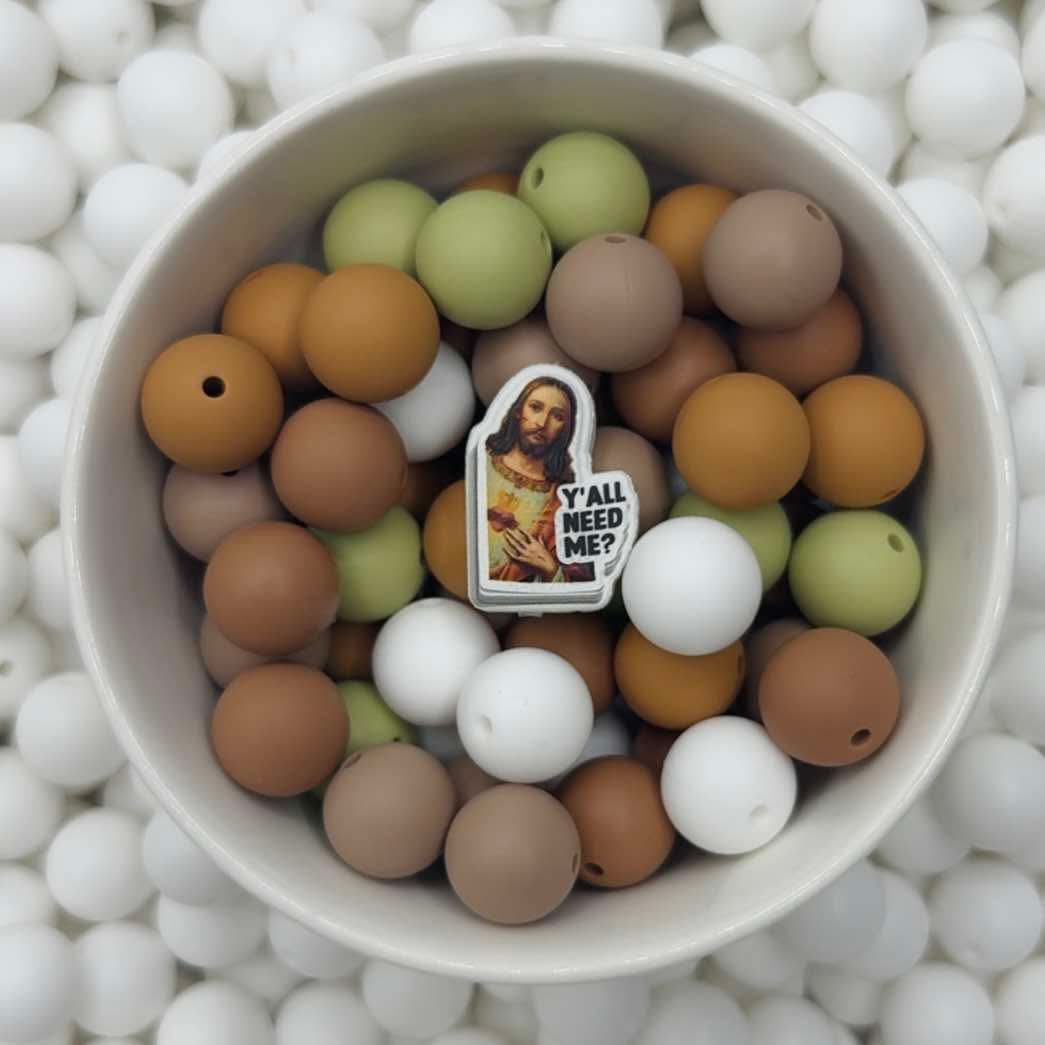 CTS Creation: "Y'all Need Me" Printed Focal Bead
