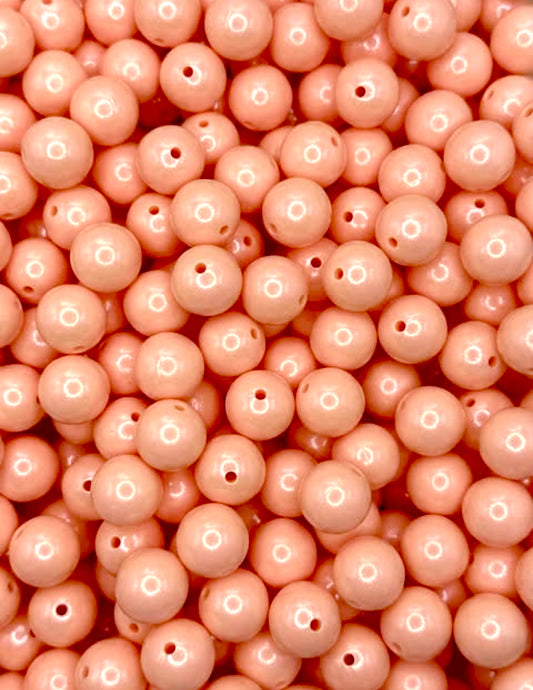 Peach Sherbet Super Shimmer 15mm Beads