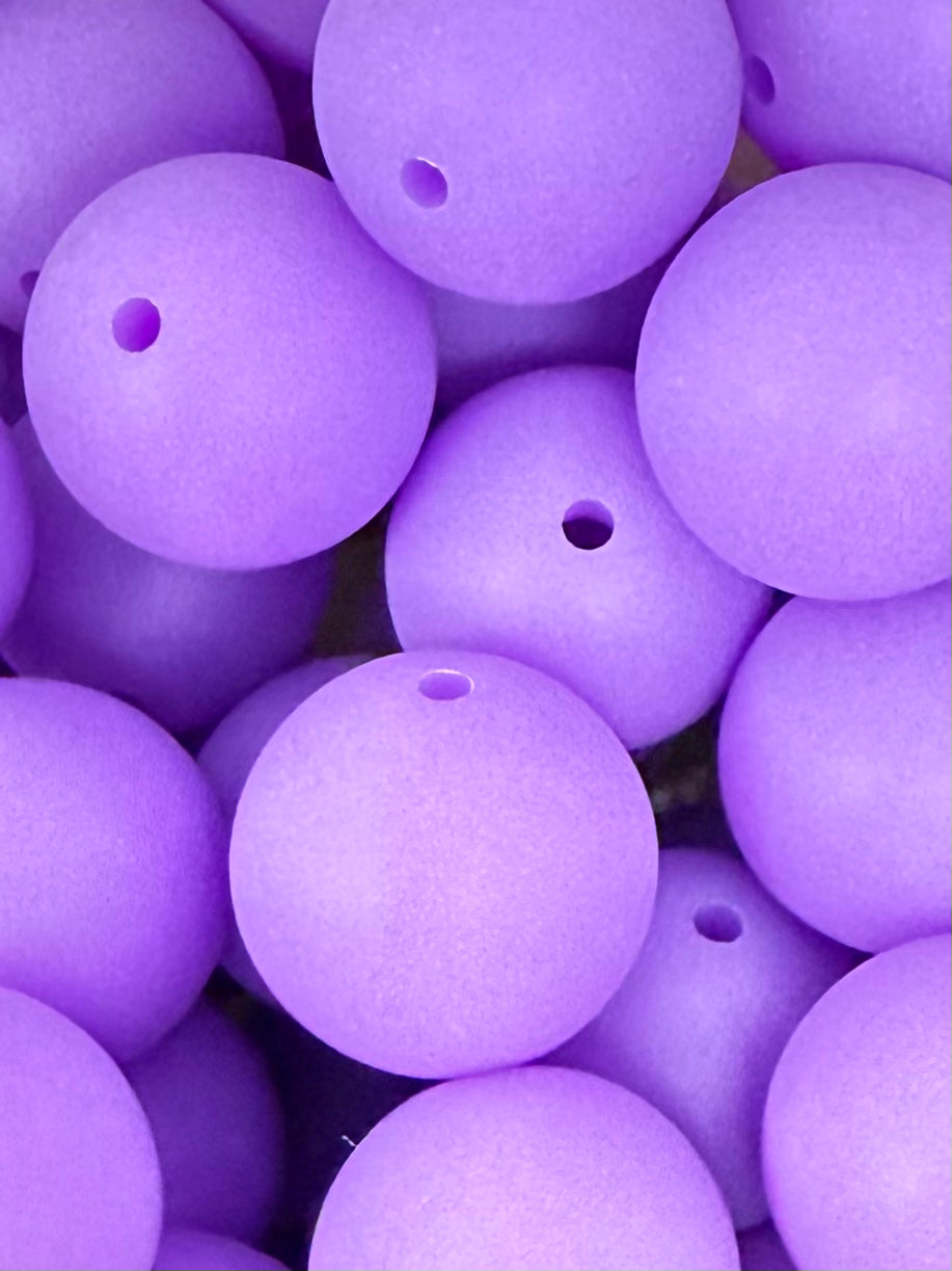 Purple Matte Solid 20mm Acrylic Bead