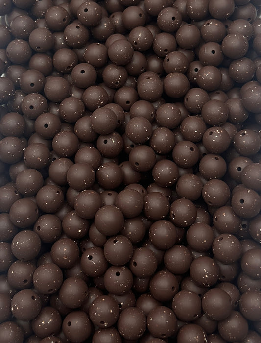 Chocolat au lait moucheté 15mm Perle S15-13