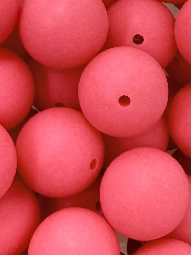 Watermelon Matte Solid 20mm Acrylic Bead