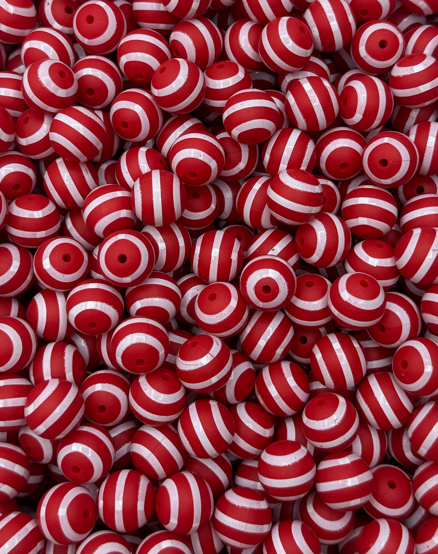 Holiday Stripes 15mm Bead