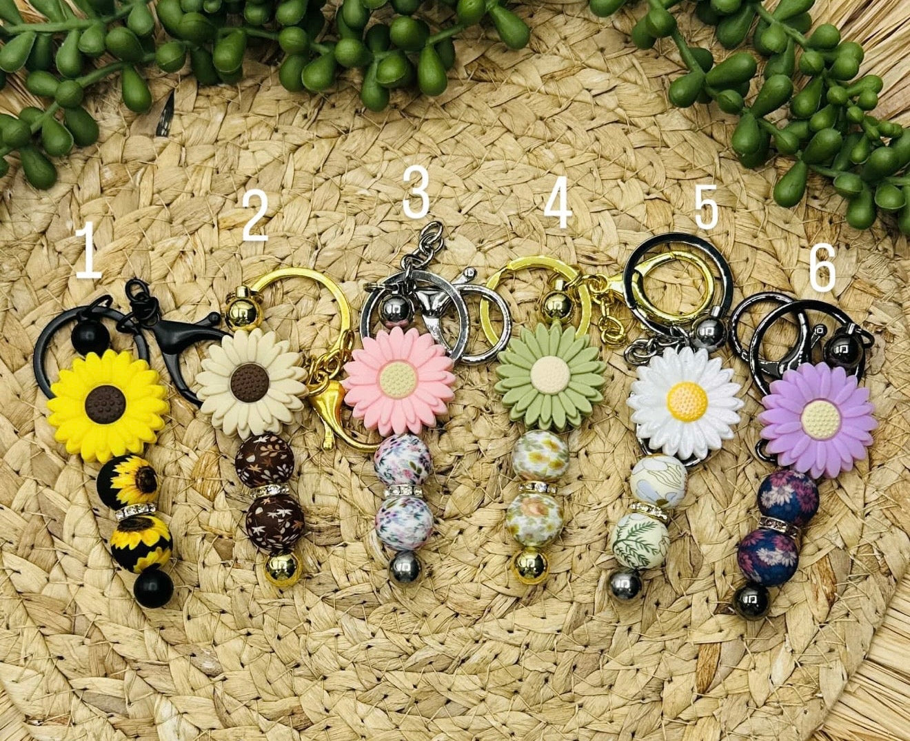 Flower Premade Keychains