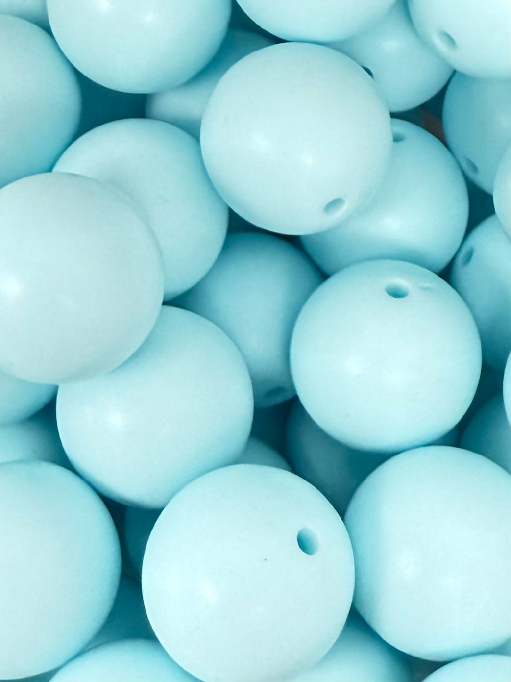 Light Blue Matte Solid 20mm Acrylic Bead