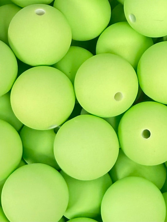 Cucumber Matte Solid 20mm Acrylic Bead