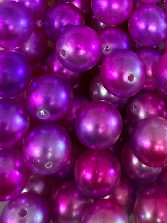 Purple & Pink Blend High Gloss 20mm Acrylic Bead