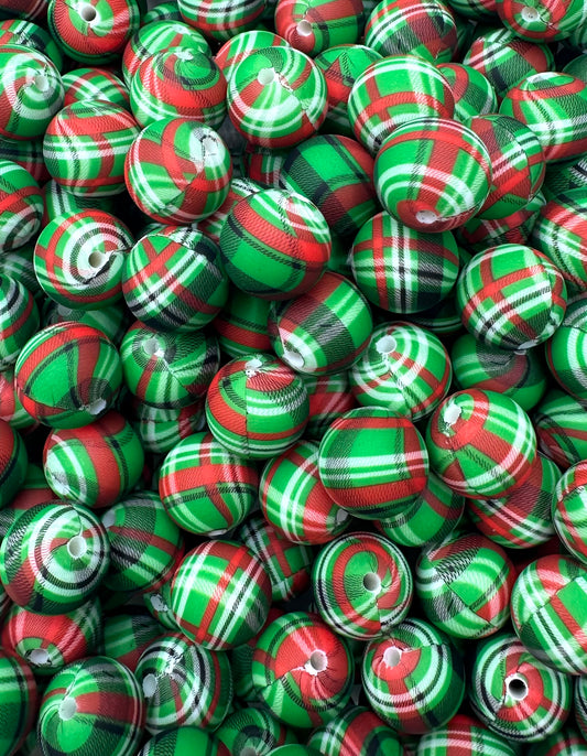 Christmas Plaid Printed 15mm