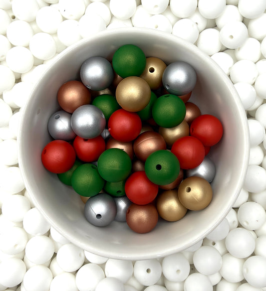 Metallic Christmas 15mm Mini Mix