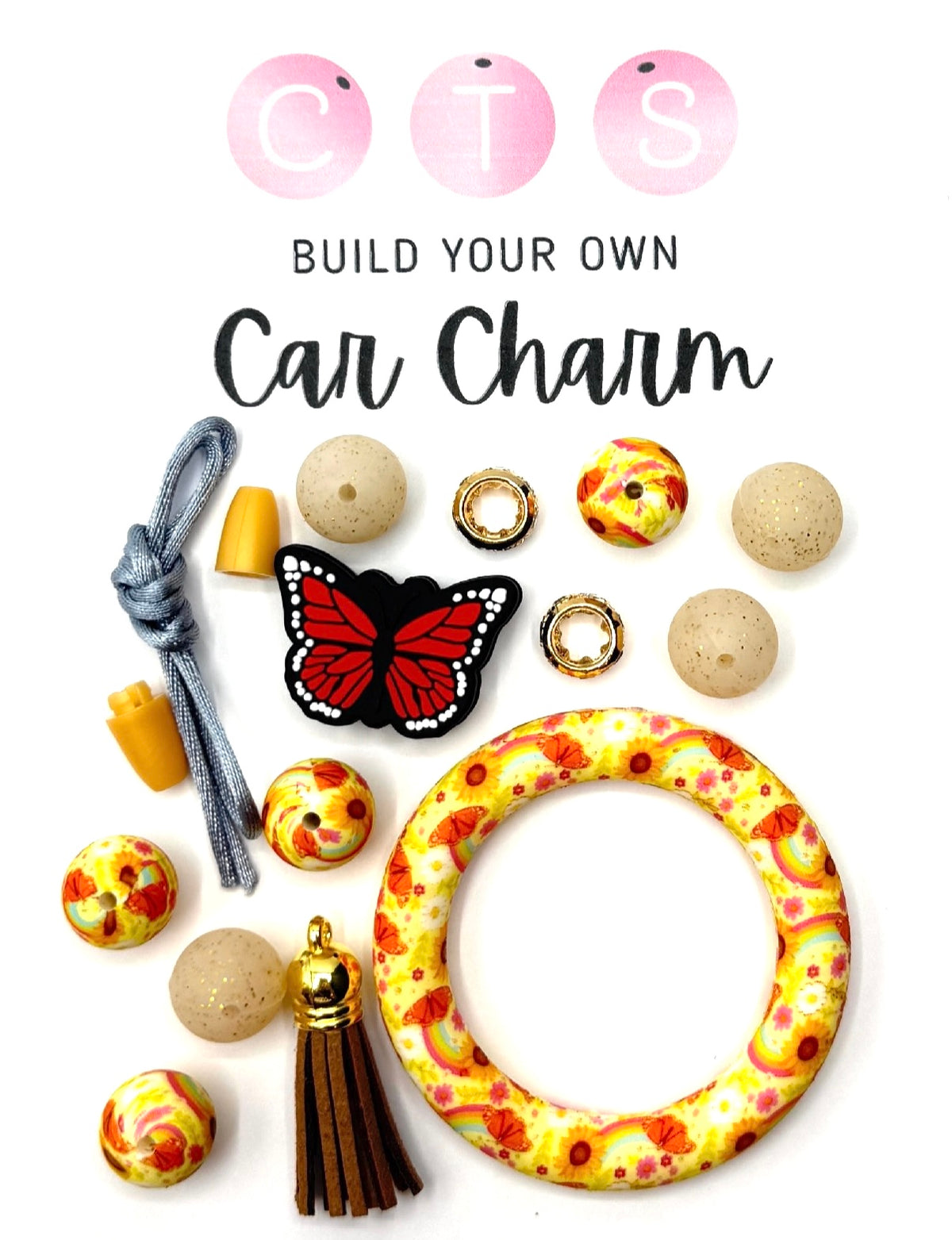 Fly Away Butterfly Hanging Car Charm Kit