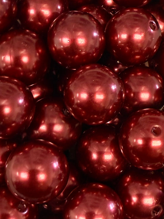 Deep Red High Gloss 20mm Acrylic Bead