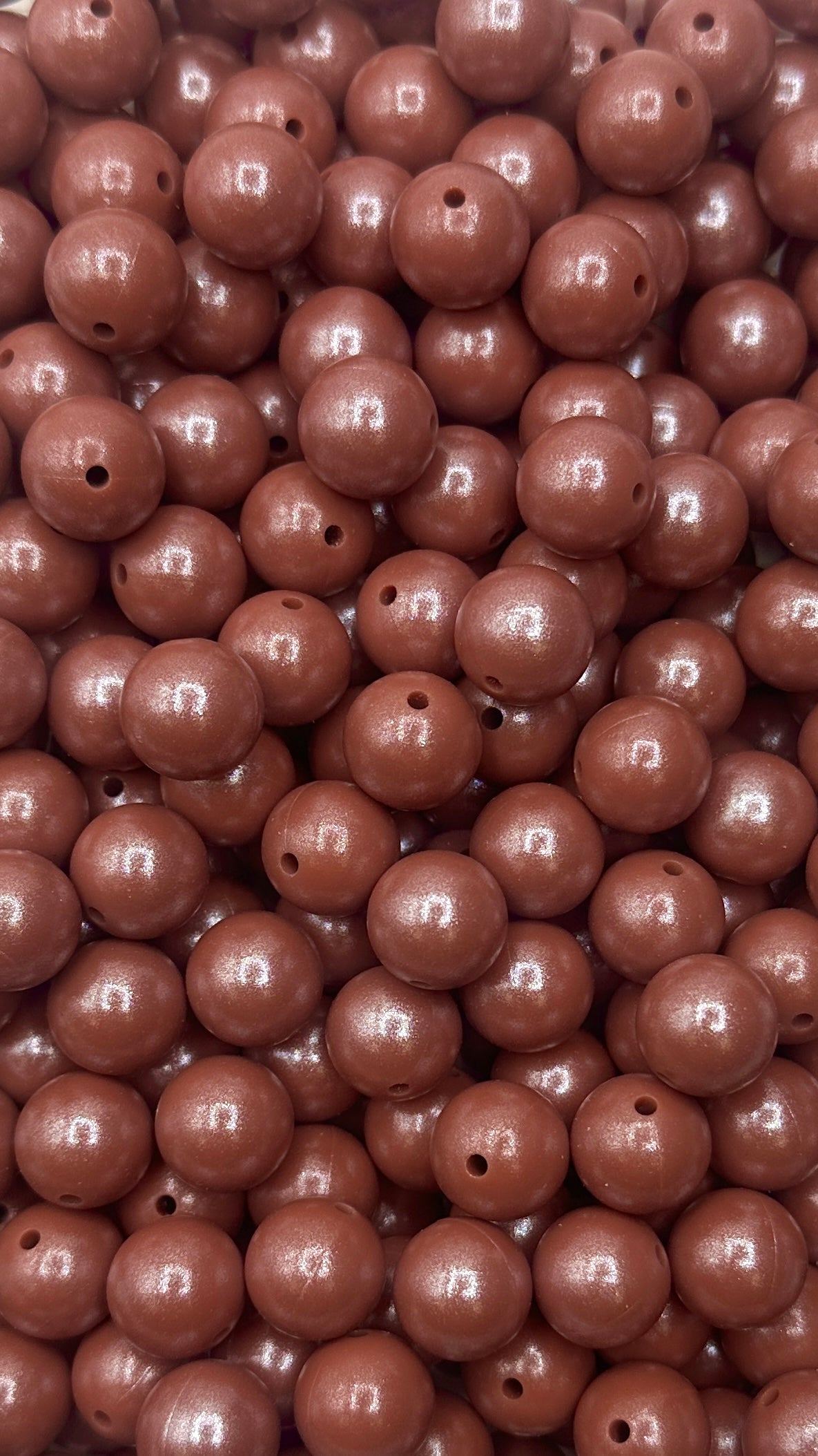Light Mahogany Super Shimmer 15mm Beads
