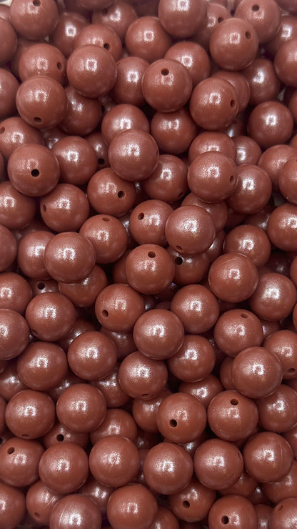 Light Mahogany Super Shimmer 15mm Beads