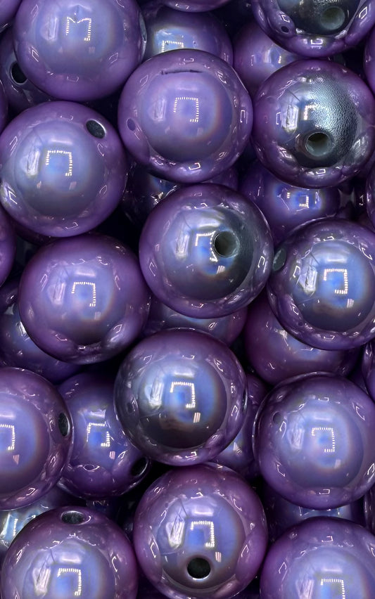 Purple Metallic 20mm Acrylic Bead