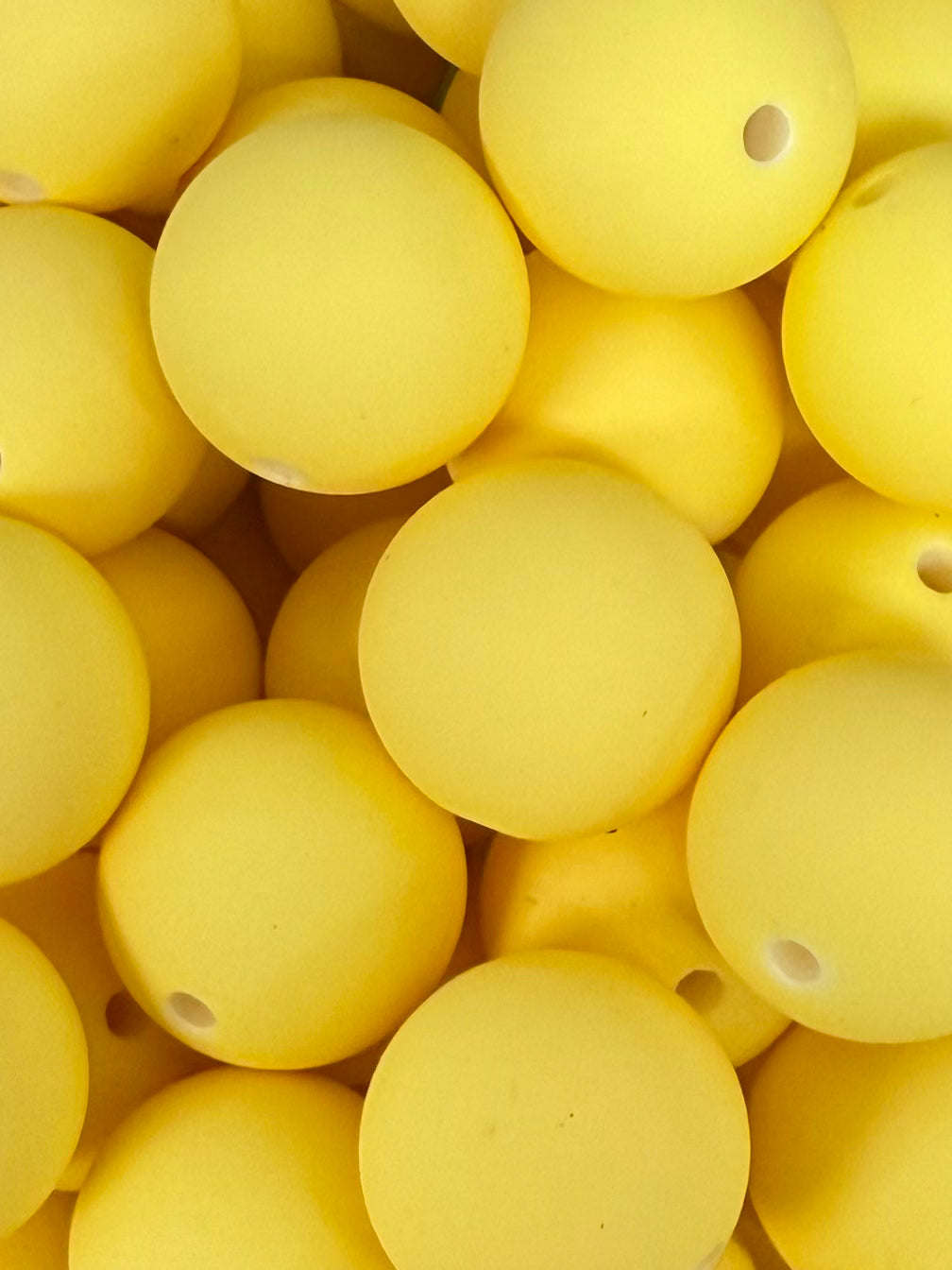 Yellow Matte Solid 20mm Acrylic Bead