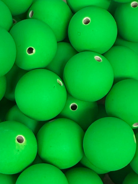 Summer Green Matte Solid 20mm Acrylic Bead