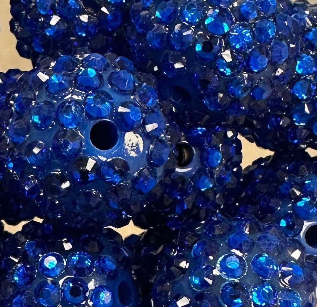 Le Royal Gloss Rhinestone 20mm Acrylic Bead