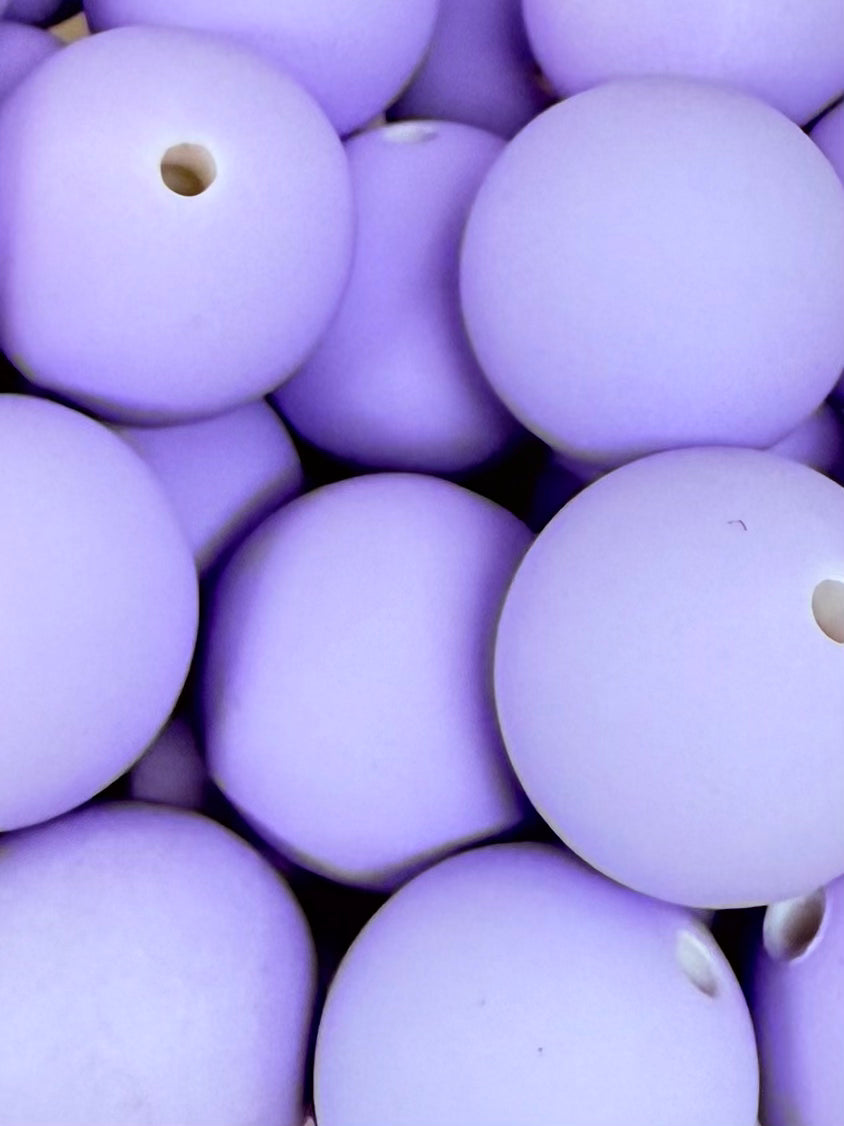 Macaroon Purple Matte Solid 20mm Acrylic Bead