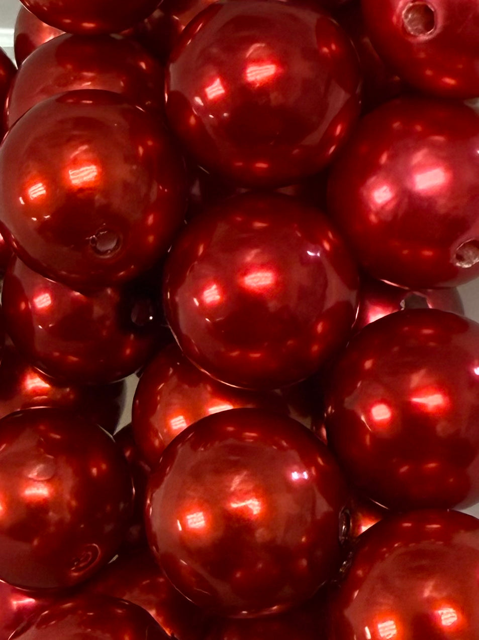 Red High Gloss 20mm Acrylic Bead