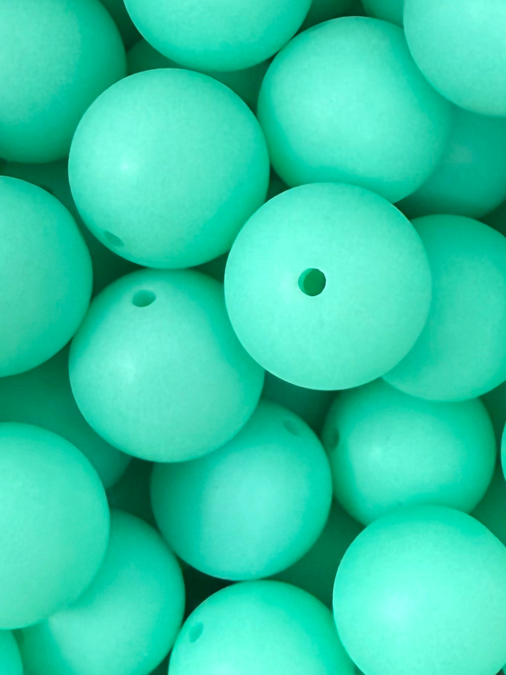 Light Turquoise Matte Solid 20mm Acrylic Bead