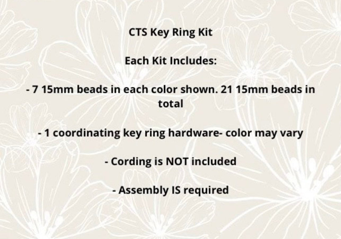 Pastel Leopard Key Ring Kit #82