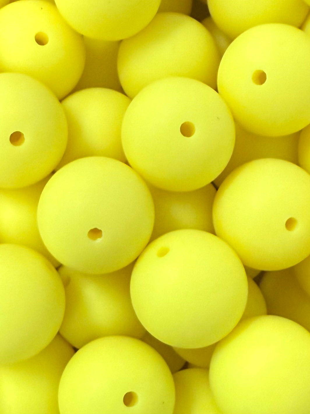 Neon Yellow Matte Solid 20mm Acrylic Bead