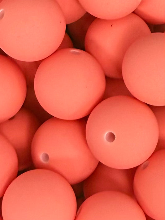 Nectarine Matte Solid 20mm Acrylic Bead