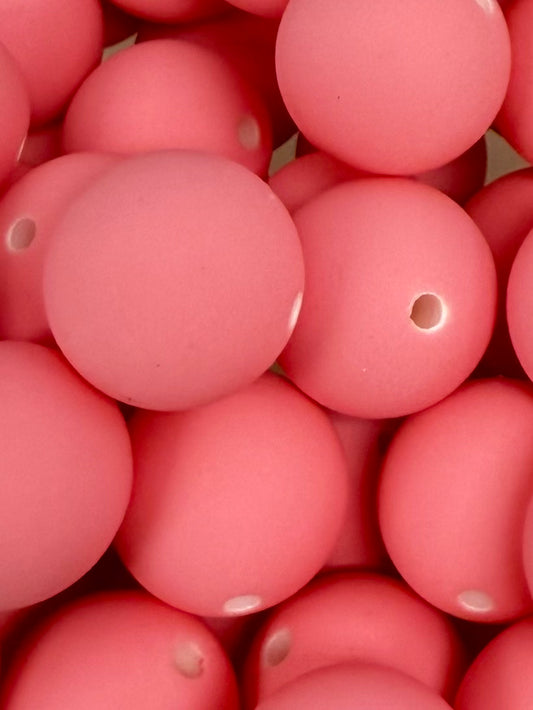 Strawberry Matte Solid 20mm Acrylic Bead