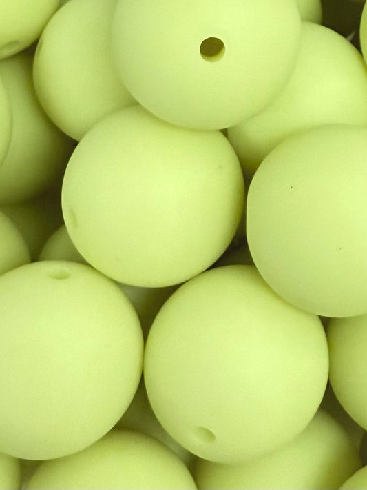 Lime Matte Solid 20mm Acrylic Bead