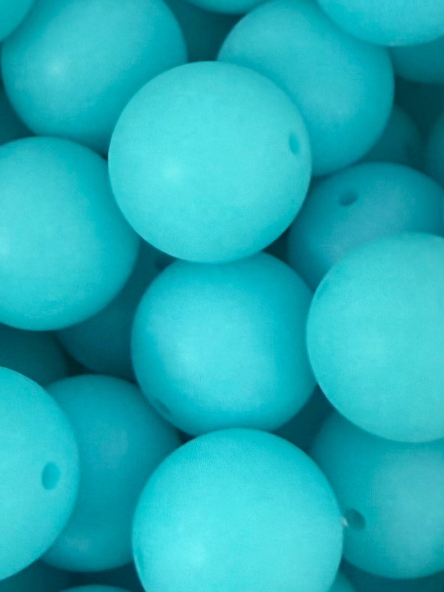 Blue Matte Solid 20mm Acrylic Bead