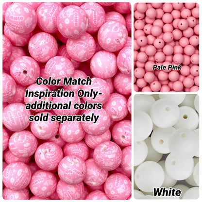 Oink 15mm Printed Bead