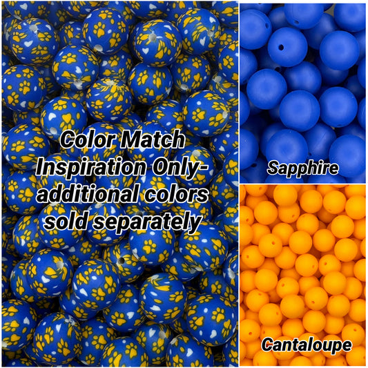 CTS Creation: School Pride Cougar Paw 15mm Bead