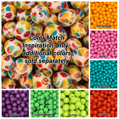 Cupcake Printed 15mm Bead