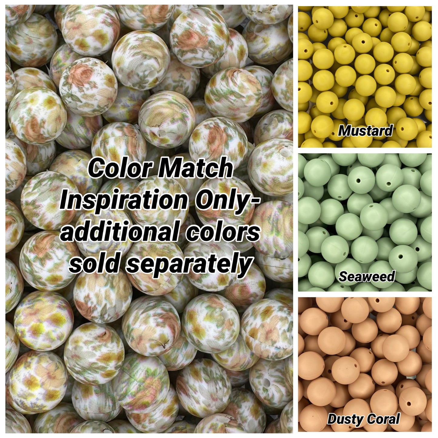 LAST CHANCE: BULK 100 Count 15mm-Vintage Floral #4