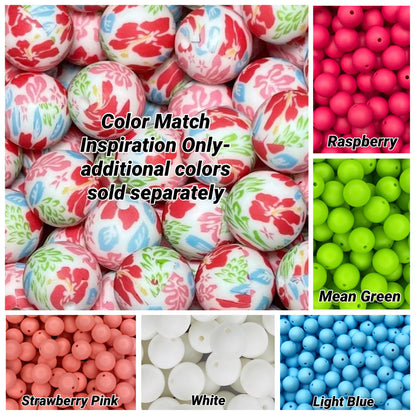 Aloha Printed 15mm Bead