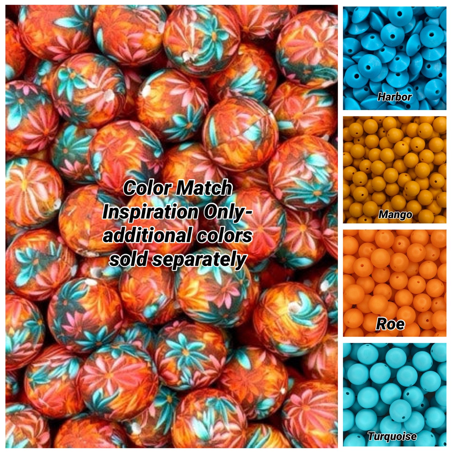 CTS Creation: Origami Floral Printed 15mm Bead