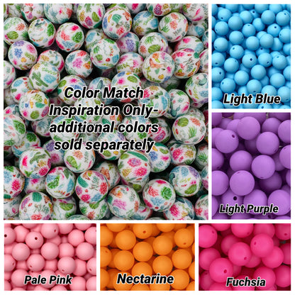 Perle de 15 mm imprimée succulente personnalisée 