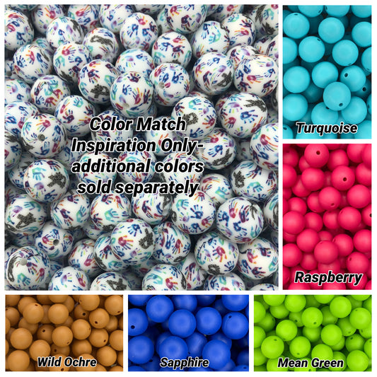 Rare Disease Awareness (Boss Babe) Printed 15mm Bead