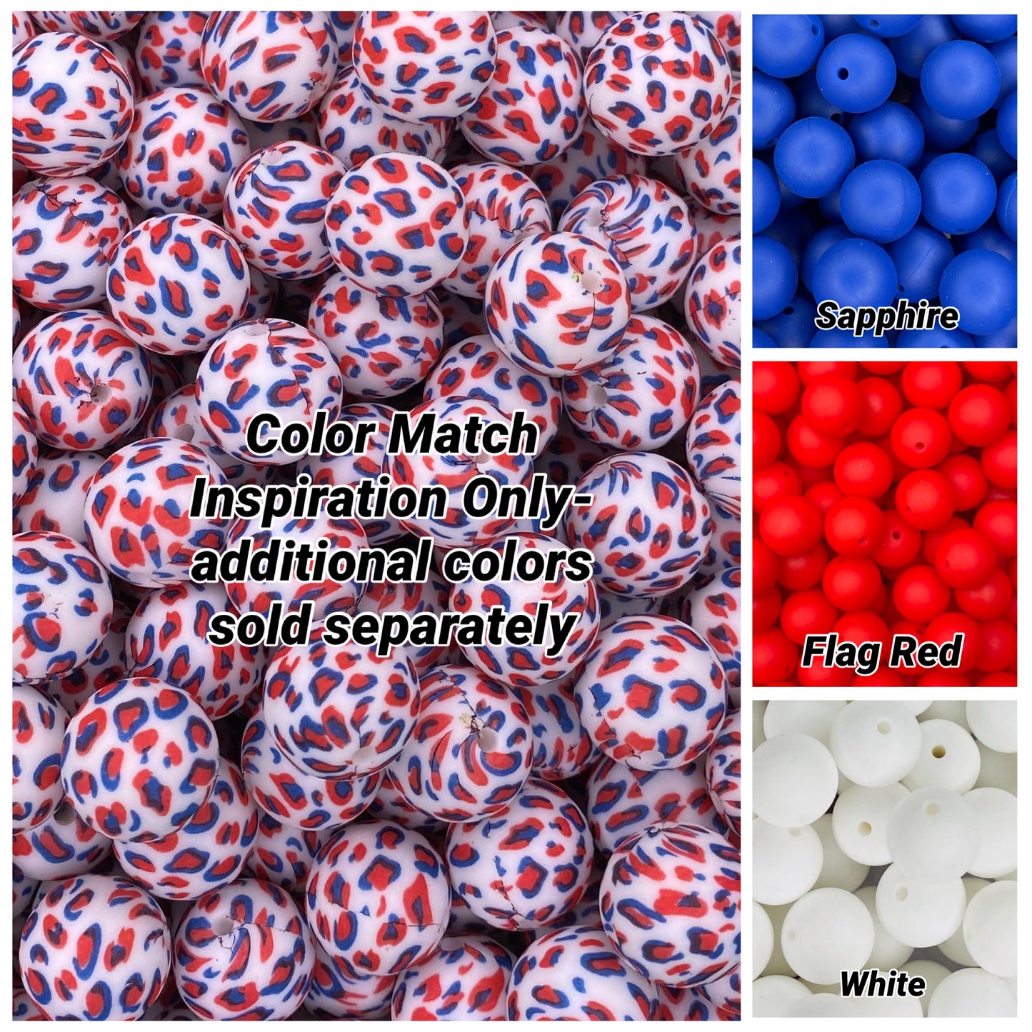 CTS Creation: American Leopard Printed 15mm Bead