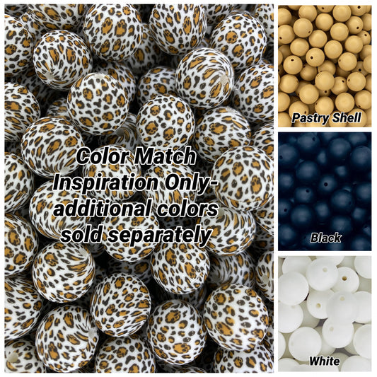 CTS Creation: Death Leopard Printed 15mm Bead