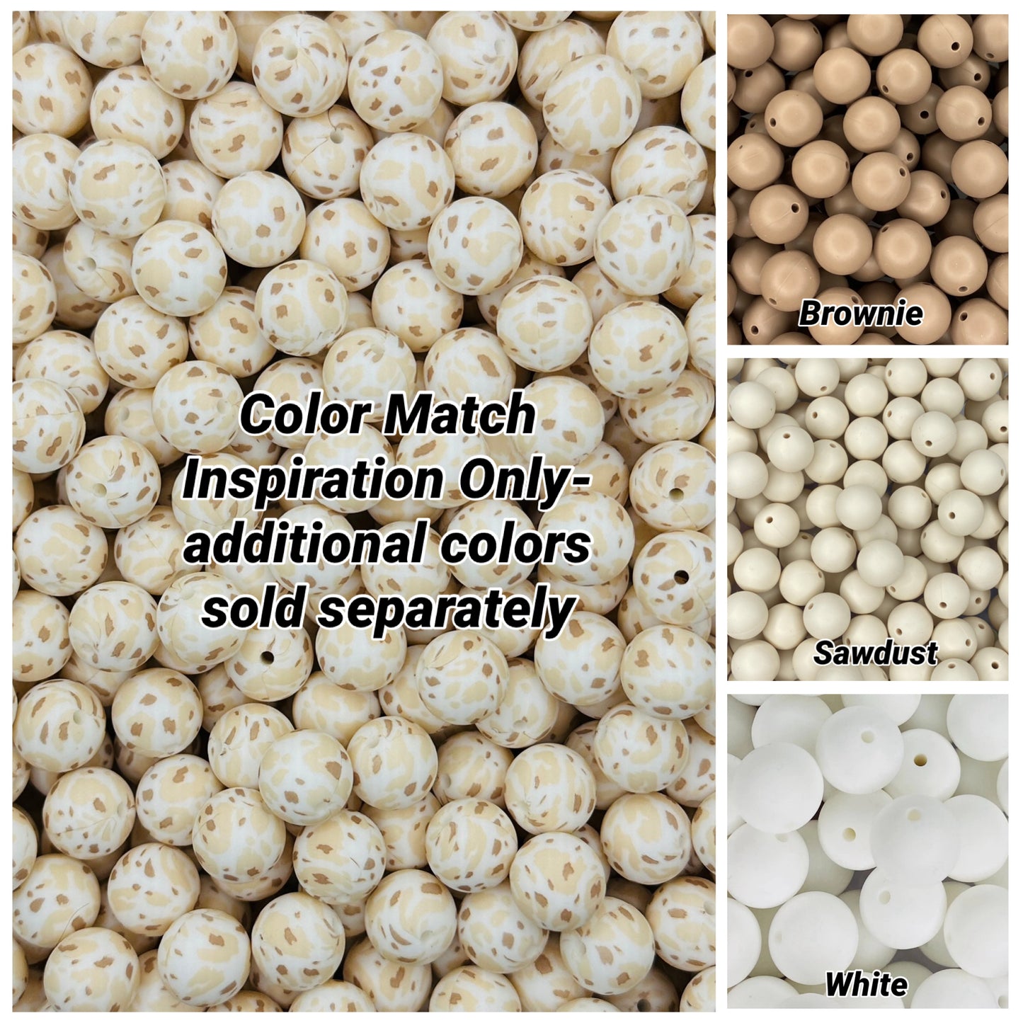 Perle hexagonale de 14 mm imprimée sur mesure léopard de luxe 