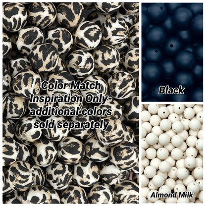 Guépard imprimé hexagone 14 mm