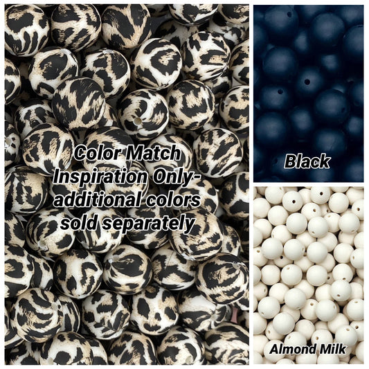 Guépard imprimé hexagone 14 mm