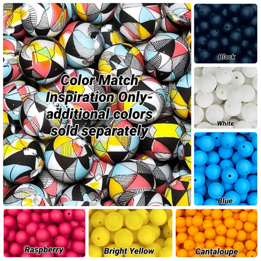 Sally Printed 15mm Bead