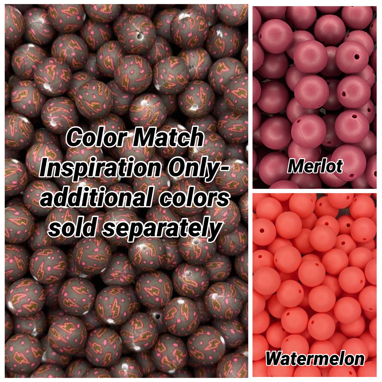 Wild Voltage Printed 15mm Bead