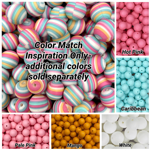 Perle imprimée nébuleuse de 15 mm