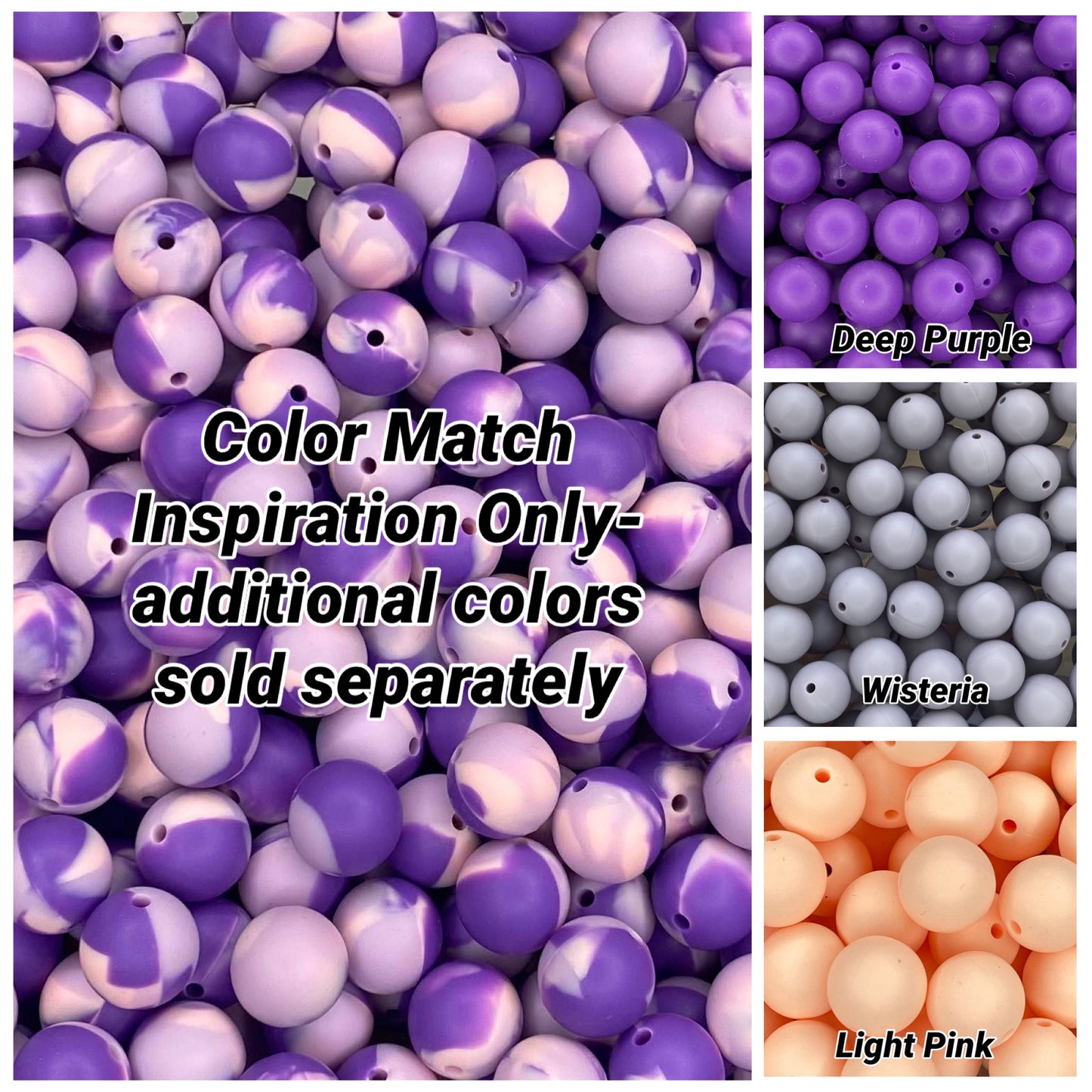 Purple Blend 15mm Bead
